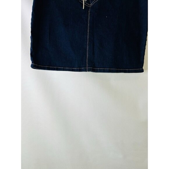Vintage Y2K L.E.I Lace Up Mini Denim Jean Skirt Hip Hop - Picture 3 of 7